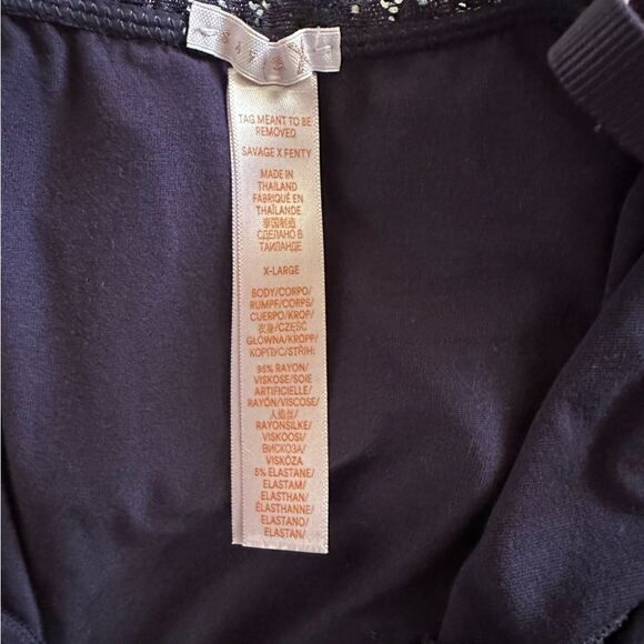 Savage X Fenty Blue Flowy Lace Lingerie Cover Up Sexy Maxi Open Cami Slip Dress - Picture 7 of 11